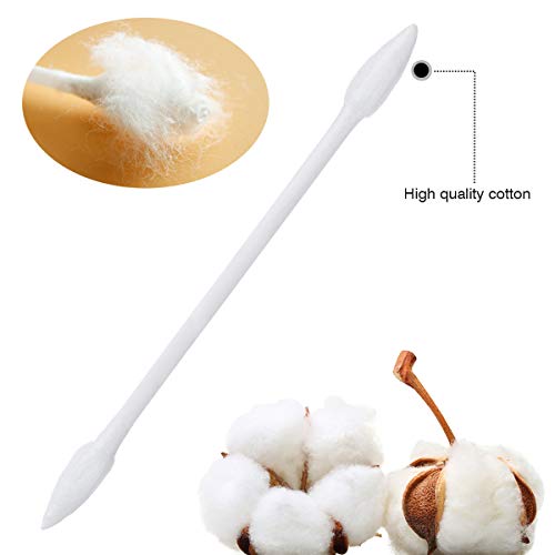 800 Count Precision Tips Cotton Swabs 3" Double Pointed Tip Ear Swabs with Paper Sticks Cotton Buds Cotton Tipped Applicators - size: 800 Count (Pack of 1)