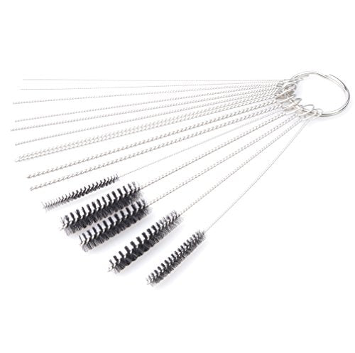 Carburetor Carbon Dirt Jet Remove Cleaner Carb Cleaner Cleaning Brushes Kit Multi Purpose Nylon Tube Brushes - 20 Needles &10 Brushes