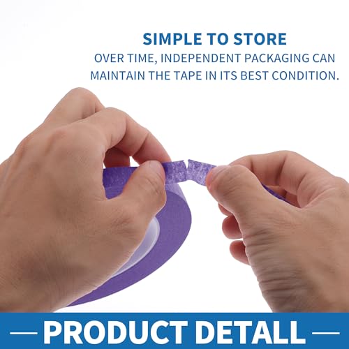 Painters Tape Easy Removal 0.5 Inches x 52.5 Yards Purple - color: Purple, size: 0.5 Inches x 52.5 Yards