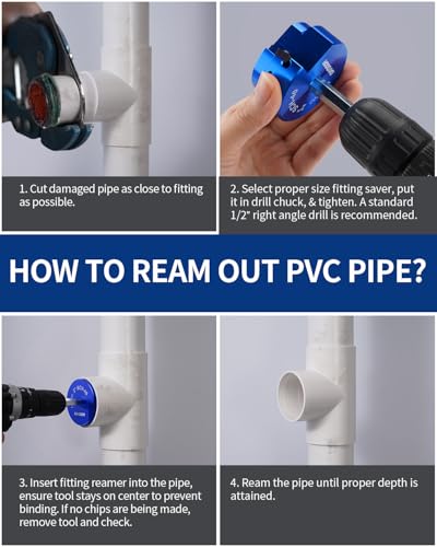 DAYDOOR 2'' PVC Pipe Reamer, 2-Inch PVC Fitting Saver - size: 2 Inch