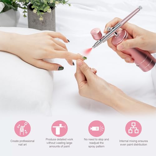 Ideal Swan 48 PSI Air Brush Kit with Air Compressor, Air Brush for Nail Art