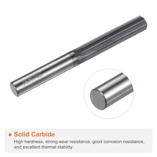 HARFINGTON Carbide Chucking Reamer 0.268"(6.8mm) Dia Straight Flute Straight Shank Machine Reamer Tool for Metal and Lathes CNC Machining Centers, Black - size: 0.268"