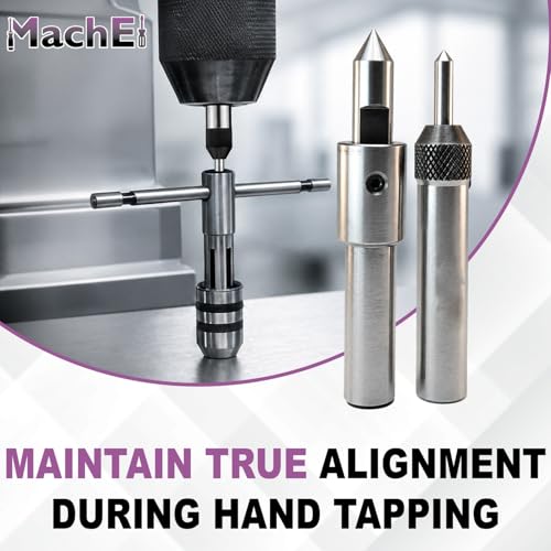 MachEl Spring Center Tap Guide Tool Set of 2, Hardened Steel, 1/2" Shank