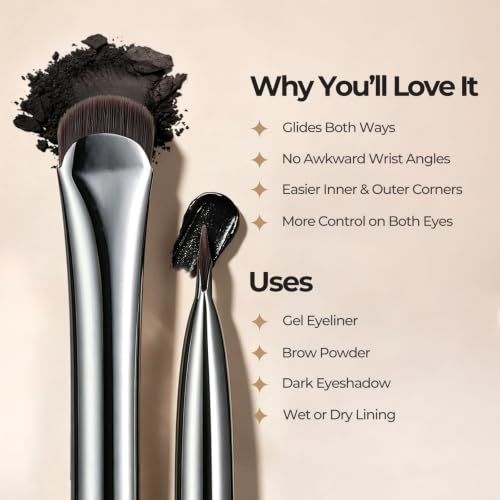 Albeaut Eyeliner Brush, Crescent-Shaped Eyeliner and Brow Brush - style: 187 curved eyeliner