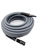 Hybrid Air Hose 1/4-Inch x 100FT,Air Compressor Hose 300 PSI Heavy Duty,Lightweight,Kink Resistant,All-Weather Flexibility With 1/4-Inch Swivel Solid Aluminum Quick Coupler and Plug,Gray - color: Gray, size: 1/4''100FT