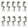 10 Pcs Galvanized Steel C Clamps, Adjustable U Clamps for Workbench Beam Mounting, Mini Heavy Duty Woodworking Tools for Table Edge Fixing