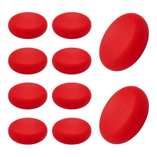 10PCS Car Foam Applicator Pads, 3.78" Round Auto Hand Polishing Pads, Compound Vehicle Detailing Sponges for Waxing, Paint, Ceramic, Glass (Red) - color: Red