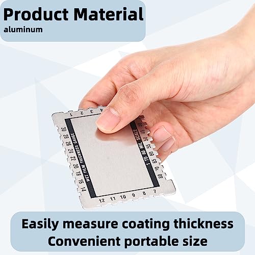 Kanayu 6 Pcs Wet Film Thickness Gauge Metal Sheet Thickness Gauge