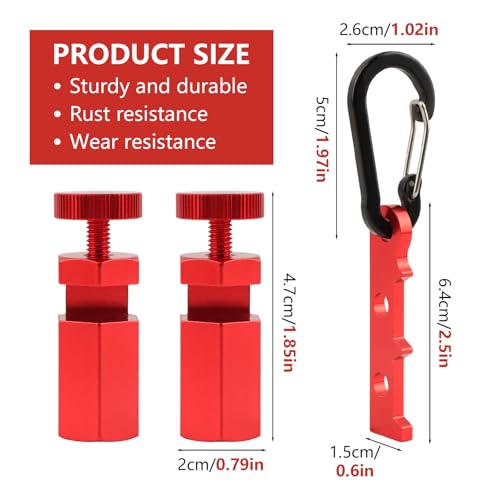2PCS Tall Stair Gauges for Circular Saw with Holder and Hook, Precision Framing Square Jig for Speed Square & Circular Saw Guide, Framing Square Stops for Carpentry Squares (Red) - color: Red