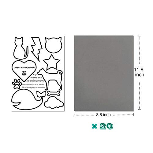 20 Pcs Self-Adhesive Velvet Flocking Liner Sheet(Space Gray) - color: Space Gray, size: 20 Pcs