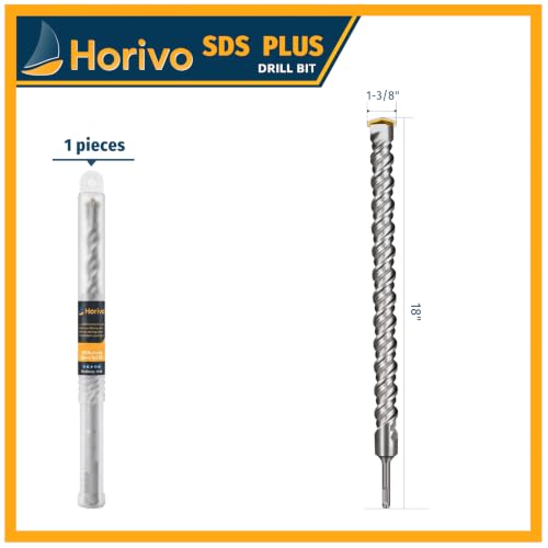 1-3/8" x 18" SDS-Plus Heavy Duty Carbide Concrete Drill Bit - size: 1-3/8" x 18"