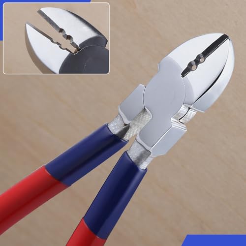 6 Inch Diagonal Cutting Pliers Diagonal Cutting Pliers with Wire Stripping Holes Side Cutters Pliers Wire Cutters for Crafting Wire - style: 6"Diagonal Cutting Pliers
