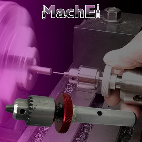 MachEl's Precision Fine Micro Drill Mill Adapter with Miniature Quill 1/2" Shank and JT0 Drill Chuck (0.3-4 mm) - Manual Feed Control for Drill Breakage Avoidance - with Superior Tool Accessories