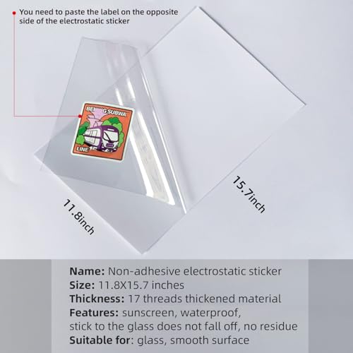 Large Car Windshield Sticker, Windshield Applicator, Clear Window Cling for Car - size: 10 pieces / 11.8 x 15.7 inches
