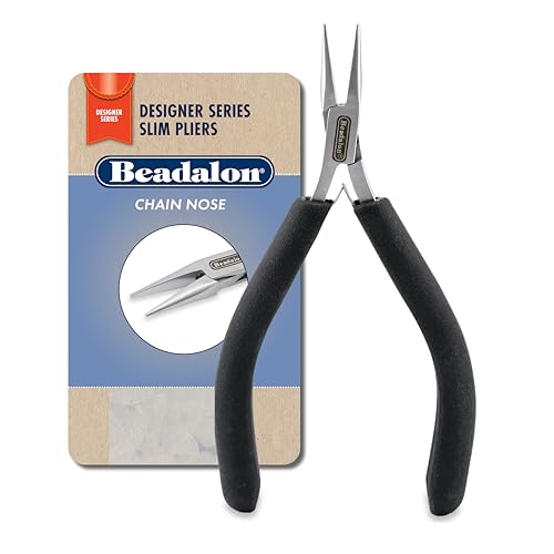 Beadalon Designer Series Slim Pliers - Chain Nose, Black - color: Black, style: Chain Nose, Black