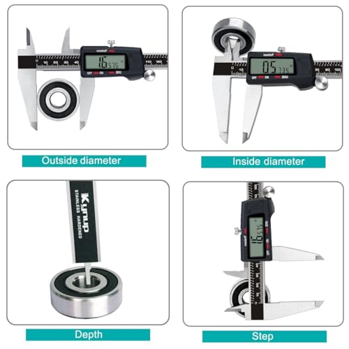 Kynup 12 Inch Caliper, Micrometer Digital Caliper Measuring Tool - color: Black, size: 12 inch