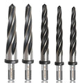 5-Piece 3/8", 1/2", 5/8", 3/4", 1" Reamer Drill Bit for Metal, M2 HSS Taper Reamer for Steel, Alloy, Wood, Plastic to Align, Enlarge Holes – 5-Spiral Flutes, 1/2" Non-Slip Shank, Construction Reamer. - size: 5 Piece Reamer Kit