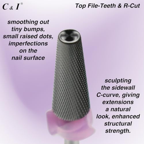 C & I 5 in 1 Nail Drill Bit for Nail Techs Remove Acrylic & Gel, 3XC - color: Pink