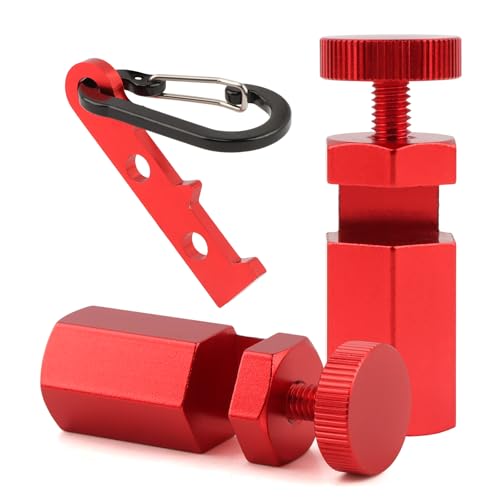 2PCS Tall Stair Gauges for Circular Saw with Holder and Hook, Precision Framing Square Jig for Speed Square & Circular Saw Guide, Framing Square Stops for Carpentry Squares (Red) - color: Red