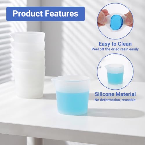 Gartful 10Pcs 30ml Silicone Measuring Cups with Spout for Resin Epoxy - size: Small-30ml*10