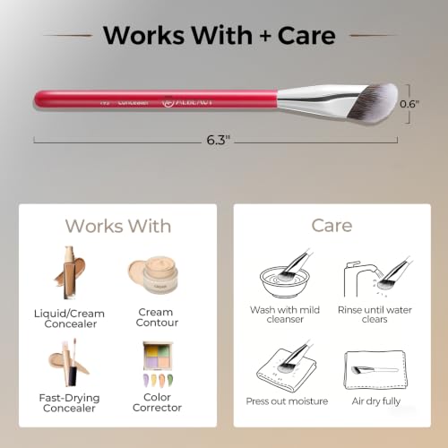 Albeaut Concealer Brush, Under Eye Makeup Small Angled Precision Face Blending Brush (193 concealer brush-Limited Edition) - style: 193 concealer brush-Limited Edition