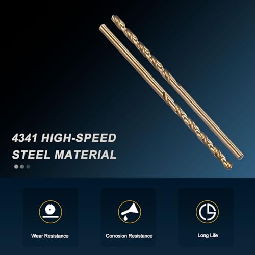 PATIKIL #45 Drill Bit Micro 4341 High-Speed Steel for Thin Metal 10 Pack - size: #45