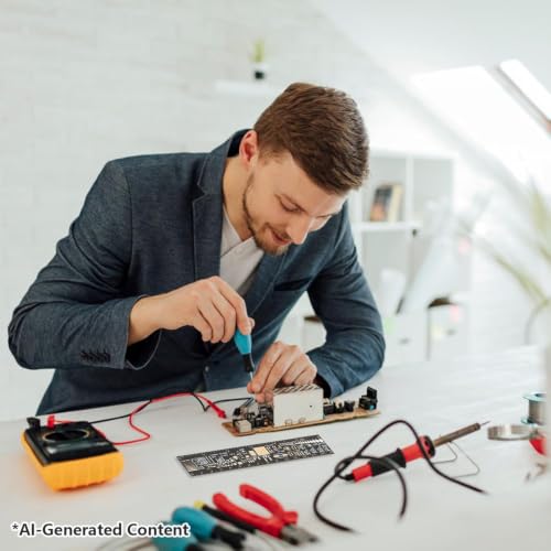 6in PCB Ruler, 15cm Resistor Capacitor Chip Ruler, Copper Printed Circuit Board Versatile Engineering Measurement Tool for Professional and Electronic Enthusiasts