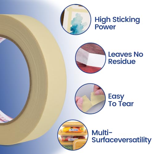 ADHES White Masking Tape Painter Tape 18mm x 50m - color: White, size: 18mm x 50m