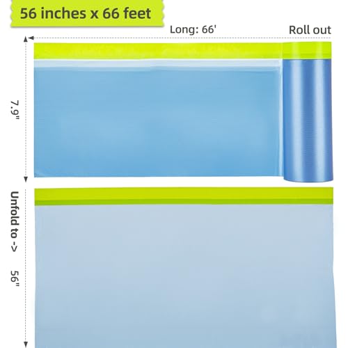 Tangibay Pre-Taped Masking Film for Painting, 56" x 66', 1 Roll - size: 1 Roll: 56"x66'