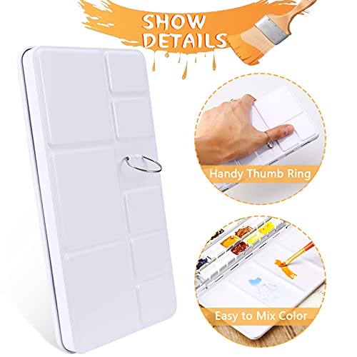 MYARTOOL Empty Watercolor Palette, Metal Watercolor Tin with Fold Out Palette, Watercolor Paint Tray Palette with 24 Watercolor Full Pans for Plein Air Painting and Sketching - color: Colorful, size: 24 PCS Empty Full Pans
