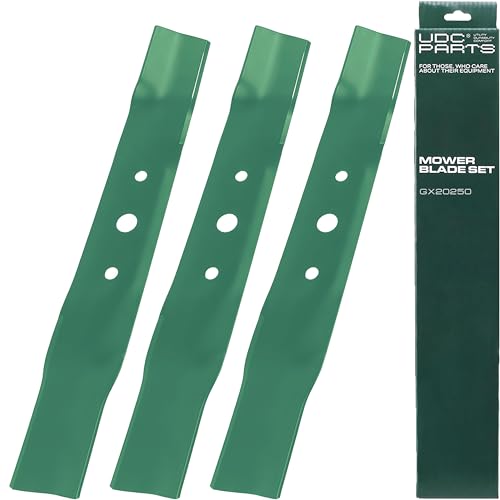 UDC Parts GX20250 Mower Blades Replacement for John Deere 48 Inch, 3 Pack - size: 16 61⁄64 - Round (43⁄64")