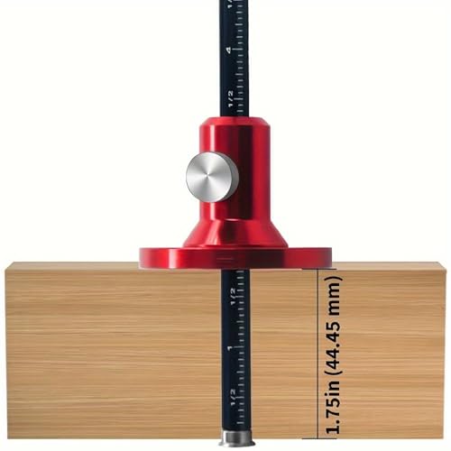Wheel Marking Gauge - Woodworking Marking Scriber Kit Wood Marking Tools with Graduated Inch & MM Scale - Solid Metal Bar Wood Scribe Tool for Carpenter