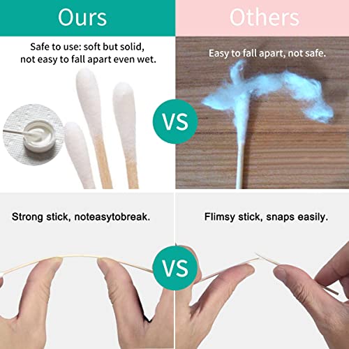 Eyxformula 6 Inch Long Cotton Swabs, Durable Bamboo Sticks, 600 PCS in Case - color: 600 PCS