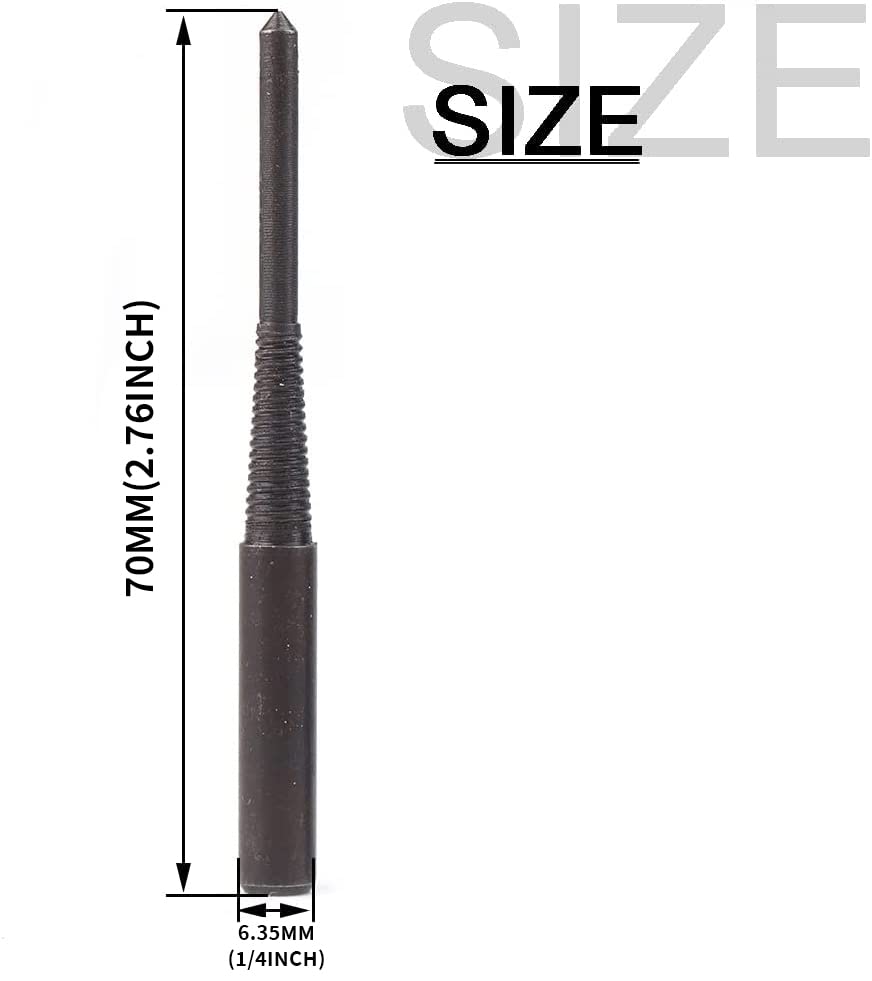 2Pcs 1/4" Sanding Roll Mandrel for Die Grinder & Drill 1/8" Arbor - style: 1/4" Stem Mandrel