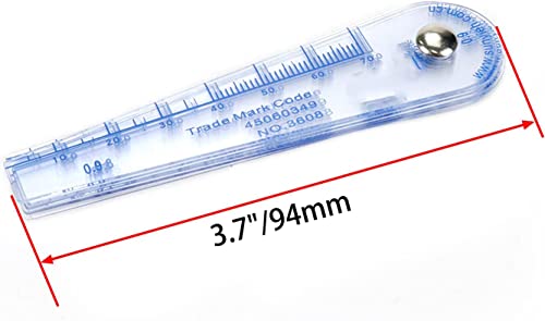 Plastic Metric Feeler Gauge 0.05-1mm Thickness 13 Blades Gap Measuring Tool - size: 0.05-1mm 13 Leafs