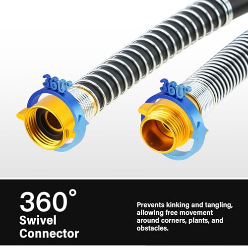 Garden Hose 5/8" 5ft 1000PSI Burst Heavy Duty Rubber Water Hose - size: 5ft