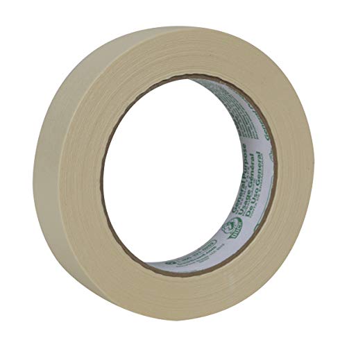 Duck Brand General Purpose Masking Tape, Beige, 0.94 in x 60 Yds, 36 Rolls - size: 24 Rolls, .094" Width