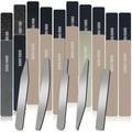 Honoson 25 Pack Hobby Model Polishing Hand Files Tool Set 5 Pcs #10000 Grit Glass Polishing Files and 20 Pcs Sanding Sticks Tool for Metal Wood Model Craft(Low Grits and High Grits,Classic Style) - style: Classic Style
