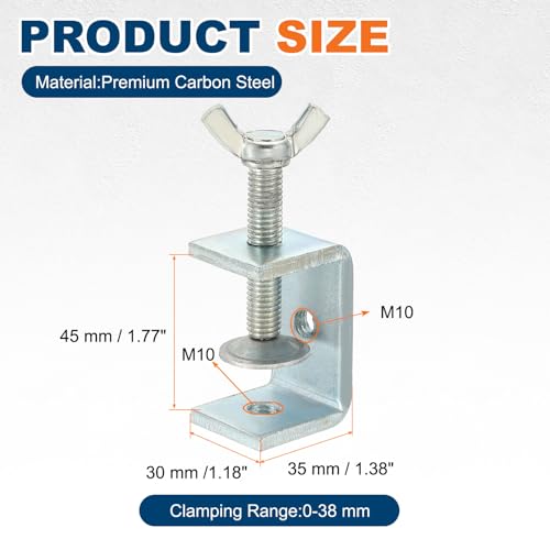 HARFINGTON Carbon Steel C Clamps 45mm Mini Tiger Clamp Adjustable - size: 45mm