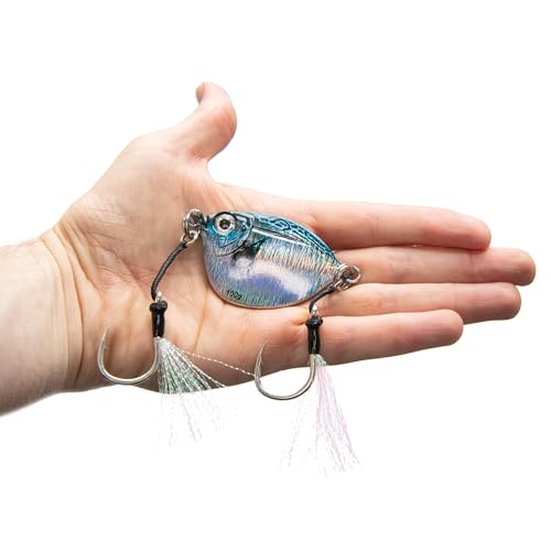 Imposter Jig, Bonita Pattern, Slow Pitch Fishing Lure, Inshore and Offshore - size: 100 Gram