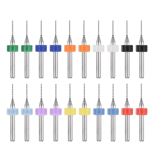 PATIKIL 20 Pack 0.75mm Micro Drill Bits Carbide Tungsten Steel - size: 0.75mm