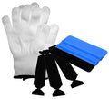 VViViD Vinyl Wrap Application Lint-Free Gloves Touch Screen Safe Plus 3M Blue Squeegee and Felt Edge Decals x3