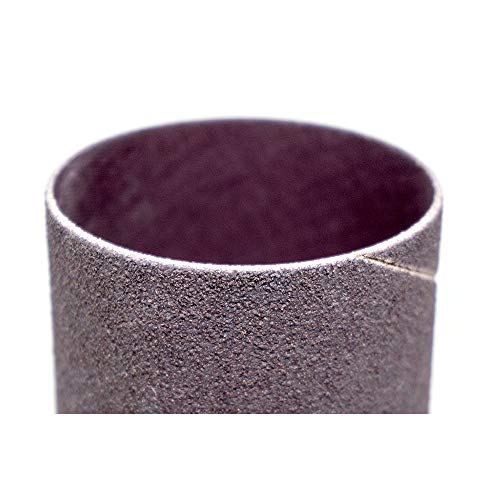 Benchmark Abrasives 1.5" x 1.5" Aluminum Oxide Abrasive Spiral Bands for Rotary Tools, Drum Sleeves for Sanding Deburring Blending Polishing on Metals Plastic Wood Rubber (10 Pack) - 60 Grit - style: 60 Grit