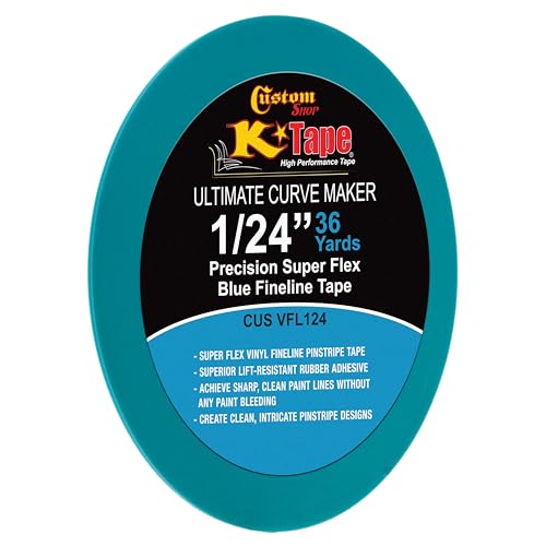 Custom Shop Vinyl Fineline Pinstripe Tape, Blue 1/24" x 36 Yard Roll - size: 1/24-Inch x 36-Yards