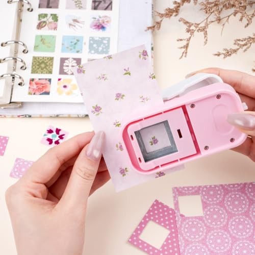 0.83inch Square Punch, Square Craft Punch for Junk Journal - color: 0.83x0.83" Square Punch Pink