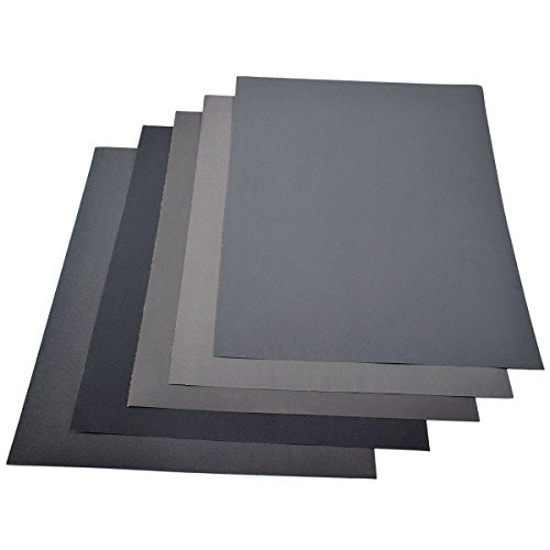 1 x Grit 800 1000 1200 1500 2000 Sandpaper Dry/Wet 9 x 11 Inch Abrasive