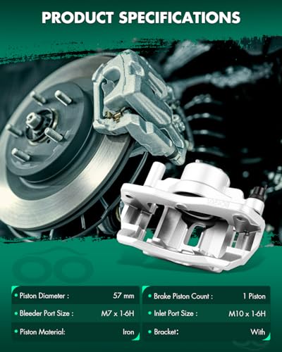 SCITOO Front Left Disc Brake Caliper With Bracket 19B2608 - size: Front Driver[19B2608]
