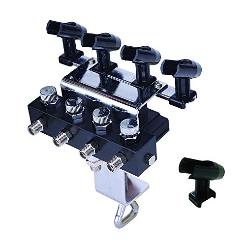 T TOGUSH Airbrush Holder Stand, 4-Way Splitter Clamp for 4 Airbrushes