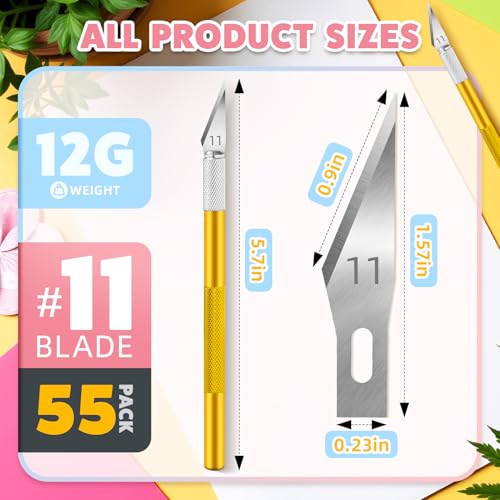 55PCS Exacto Knife Set, Craft Knife, Hobby Knives with 50PCS Blades - style: Black – 5 Knives / 50 Blades