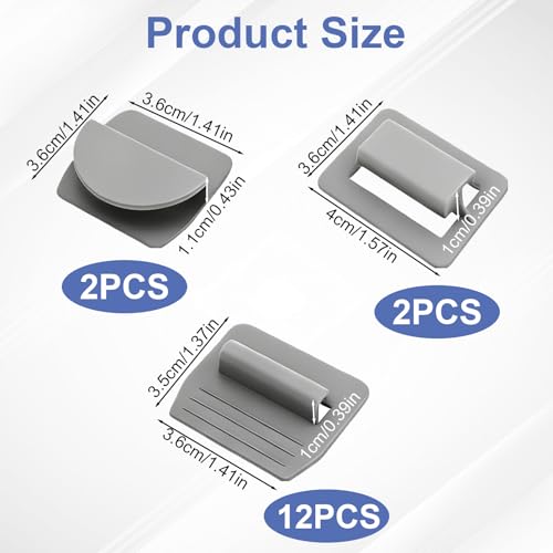 Model Y Sunshade Clips, Roof Sun Shade Insert Fasteners Gray - color: Grey & 16 Pcs